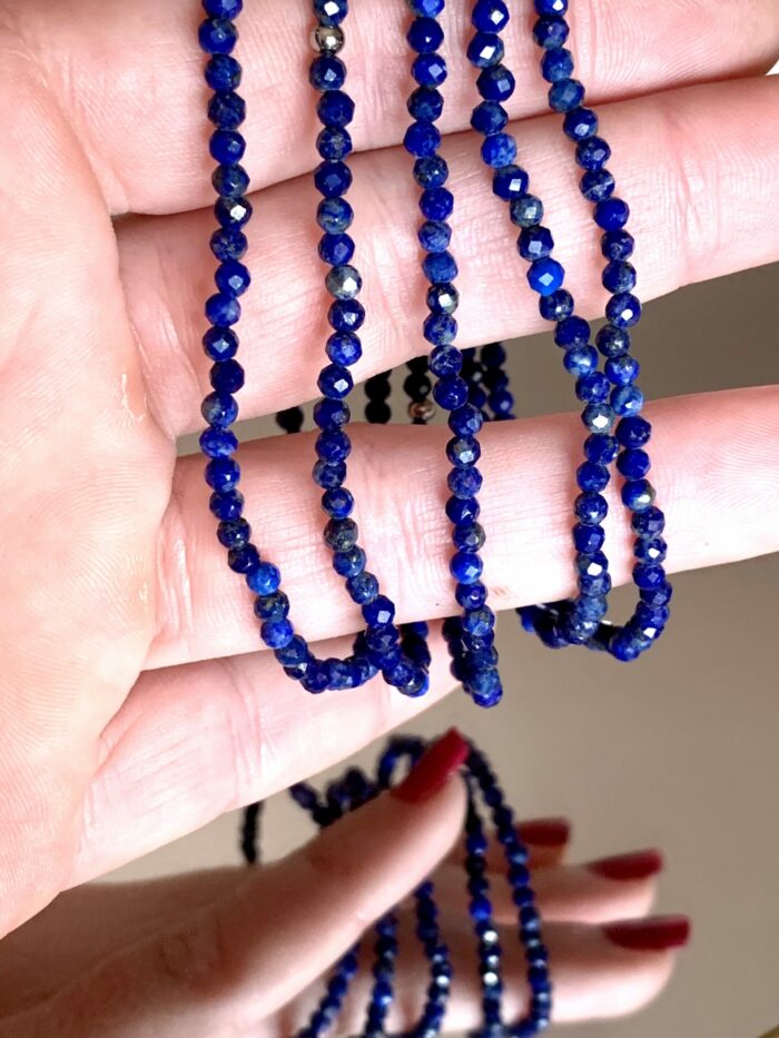 bijoux bracelet en perles lapis lazuli