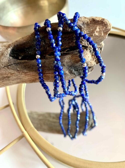 bijoux bracelet en perles lapis lazuli