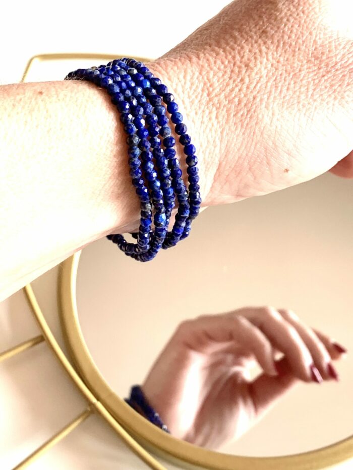bijoux bracelet en perles lapis lazuli