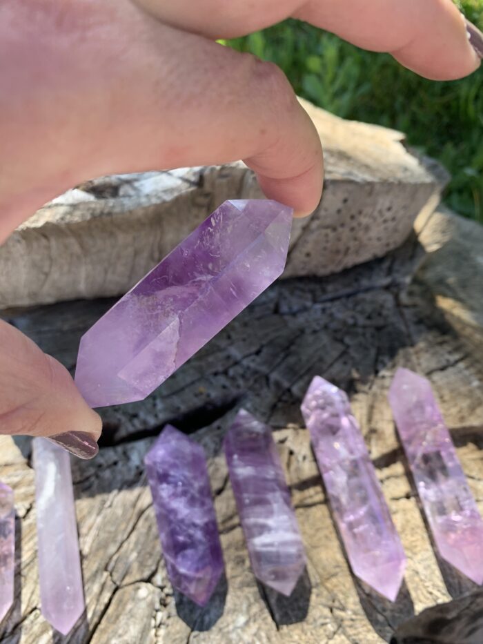 AMETHYSTE DU BRÉSIL POINTE BITERMINEE (67 g)