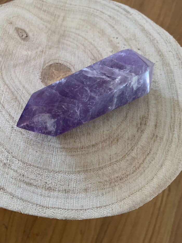 AMETHYSTE DU BRÉSIL POINTE BITERMINEE (83 g) – Image 3