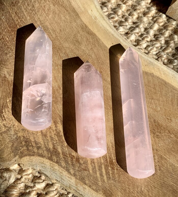 Quartz rose baguette